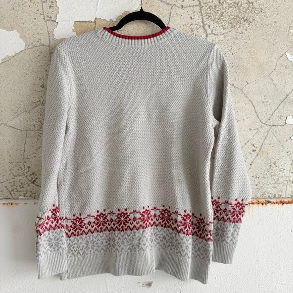 Christoph & Banks Cardinal Sweater Fair Isle Nordic Winter Knit Holiday Womens L - Picture 4 of 9